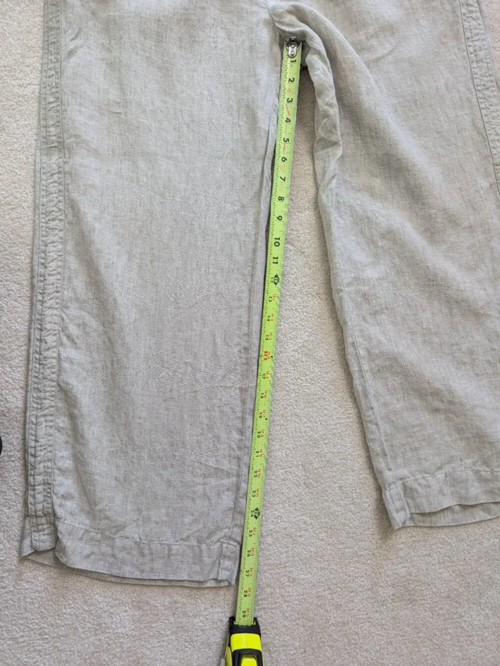 Quince 100% European Linen Wide Leg Pants – Flax (Size Large / 28" Inseam) - Picture 6 of 8